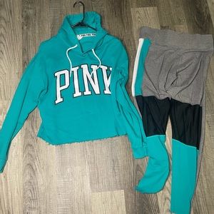 PINK Hoodie Set